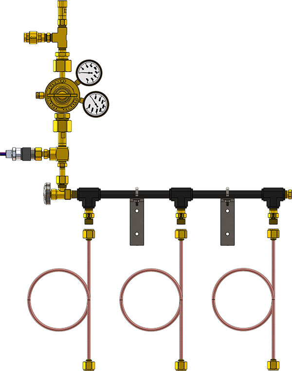 Emergency High Pressure Manifold with Copper Pigtails - Manifolds